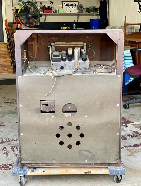 Old Truetone, with a more modern Record Changer