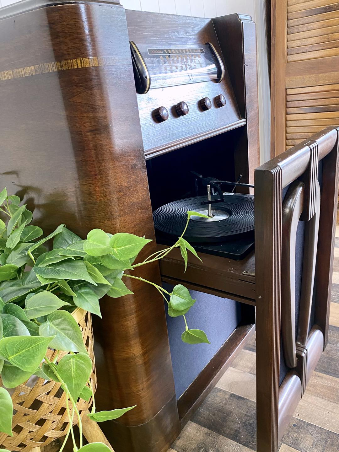 Old Truetone, with a more modern Record Changer