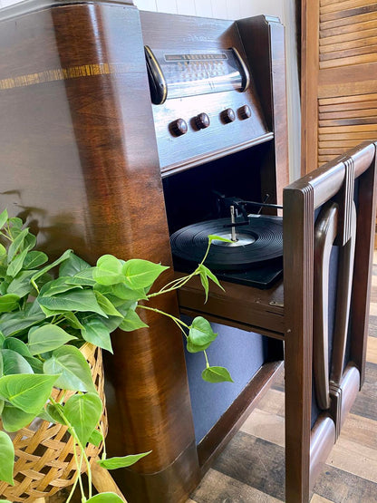 Old Truetone, with a more modern Record Changer