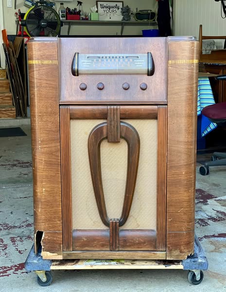 Old Truetone, with a more modern Record Changer