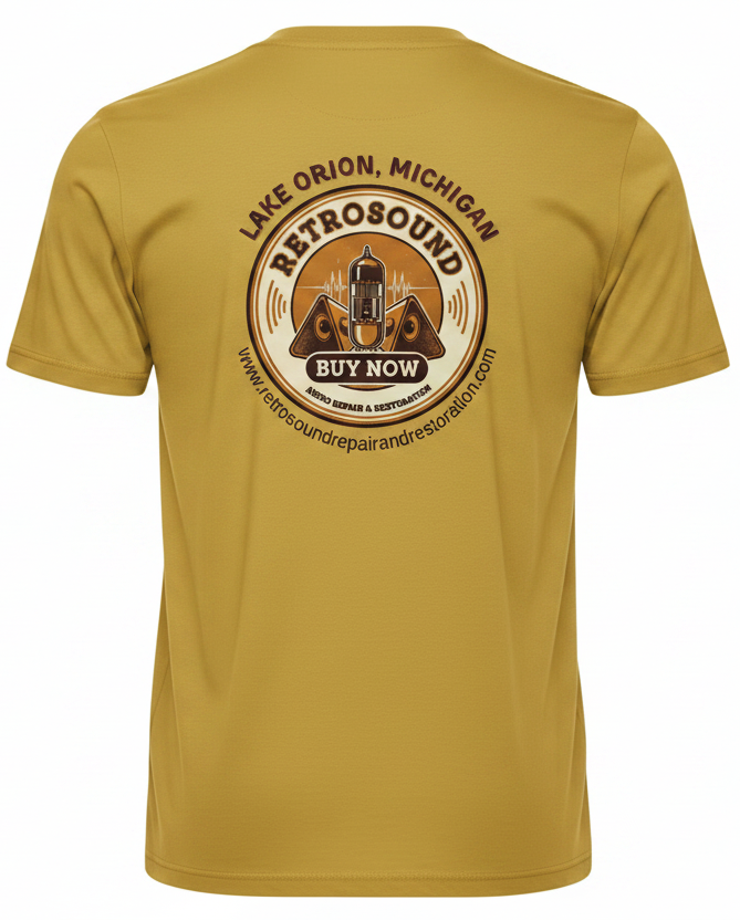 Maize Yellow Tee - Vacuum Tube Logo Back