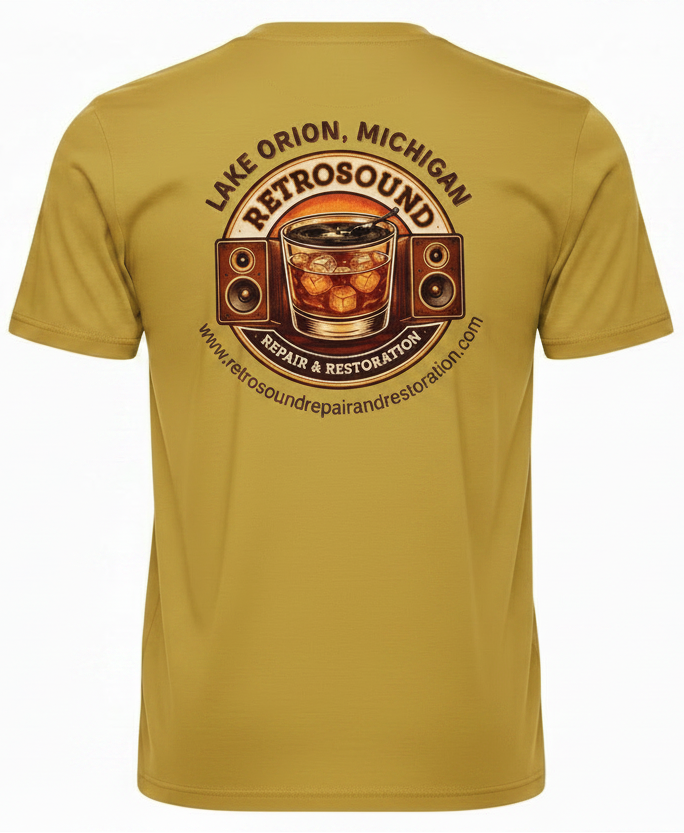 Maize Yellow Tee - Whiskey Logo 10% Smaller